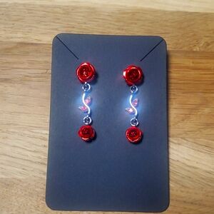 Rose earrings